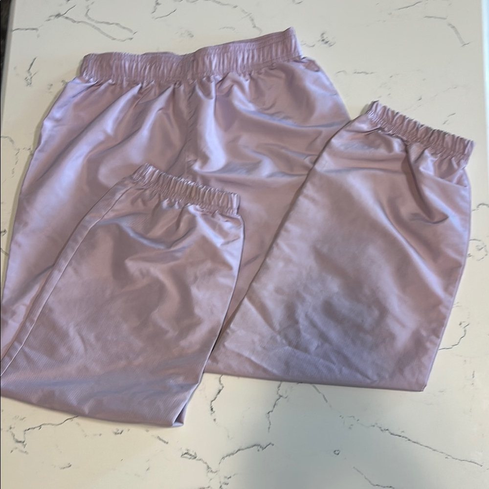 Joe Fresh Pink/purple rain pants Relaxed Fit Elastic Waist